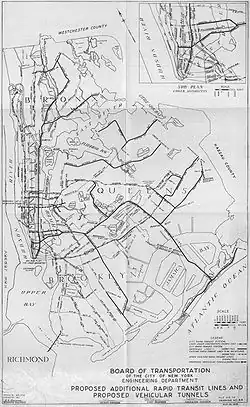 Map of a 1929 expansion plan