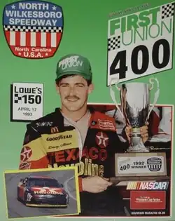 The 1993 First Union 400 program cover, featuring Davey Allison.