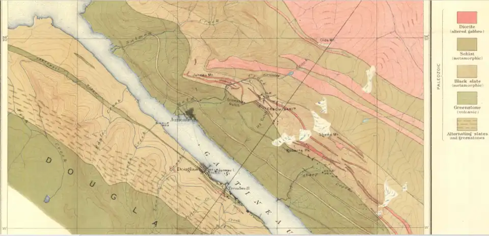 Geological map of the Douglas area.