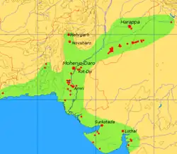 Image 13Extent and major sites of the Indus Valley Civilization of ancient India (from History of cities)