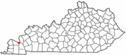 Location of Ledbetter, Kentucky