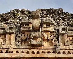 Detail on the Palace of Labna – Chaac mask