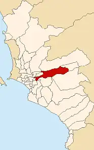 Location of Ate in Lima