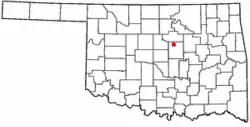 Location of Tryon, Oklahoma