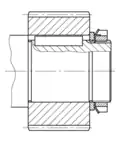 Cross-section of a parallel keyed joint