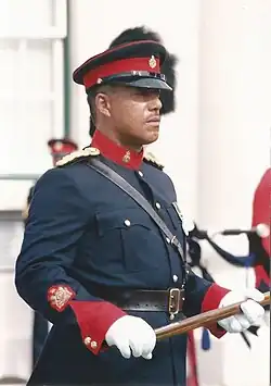 WO1 Herman Eve, RSM of the Royal Bermuda Regiment in 1992[216]