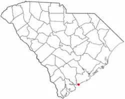 Location of Edisto Beach, South Carolina