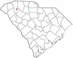 Location of Simpsonville, South Carolina