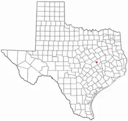 Location of Calvert within Texas