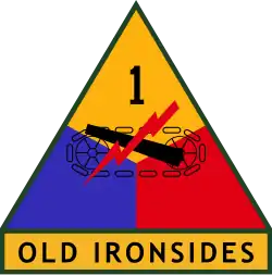 1st Armored Division insignia showing division nickname.